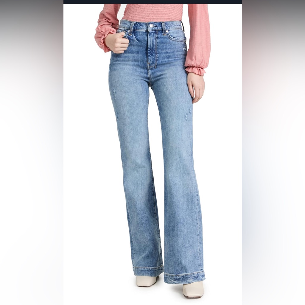 7 For All Mankind Ultra High Rise Dojo Beauty Denim Jeans In Fig Leaf - Size 31